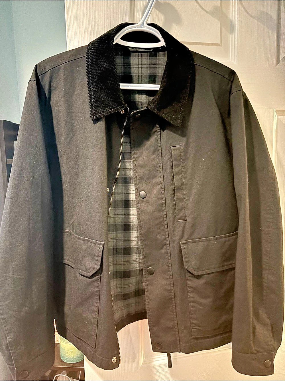 Uniqlo Plaid-Lined Black Jacket